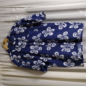 Hawaiian floral polo